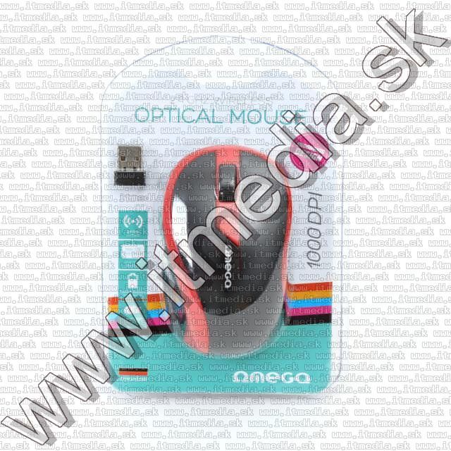 Image of Omega Optical Mouse WIRELESS (OM 415) 1000dpi Black-Red (IT10890)